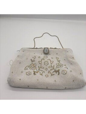 Vintage Beaded Evening Clutch Handbag Marshall Field & Company France